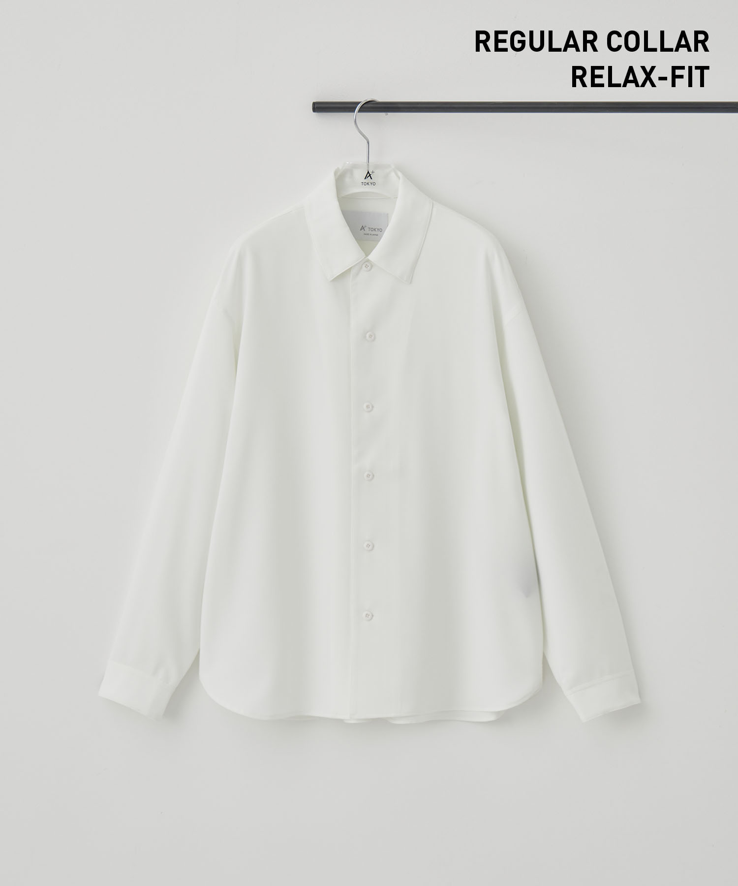 【RUUBON】relax regular collar shirt white