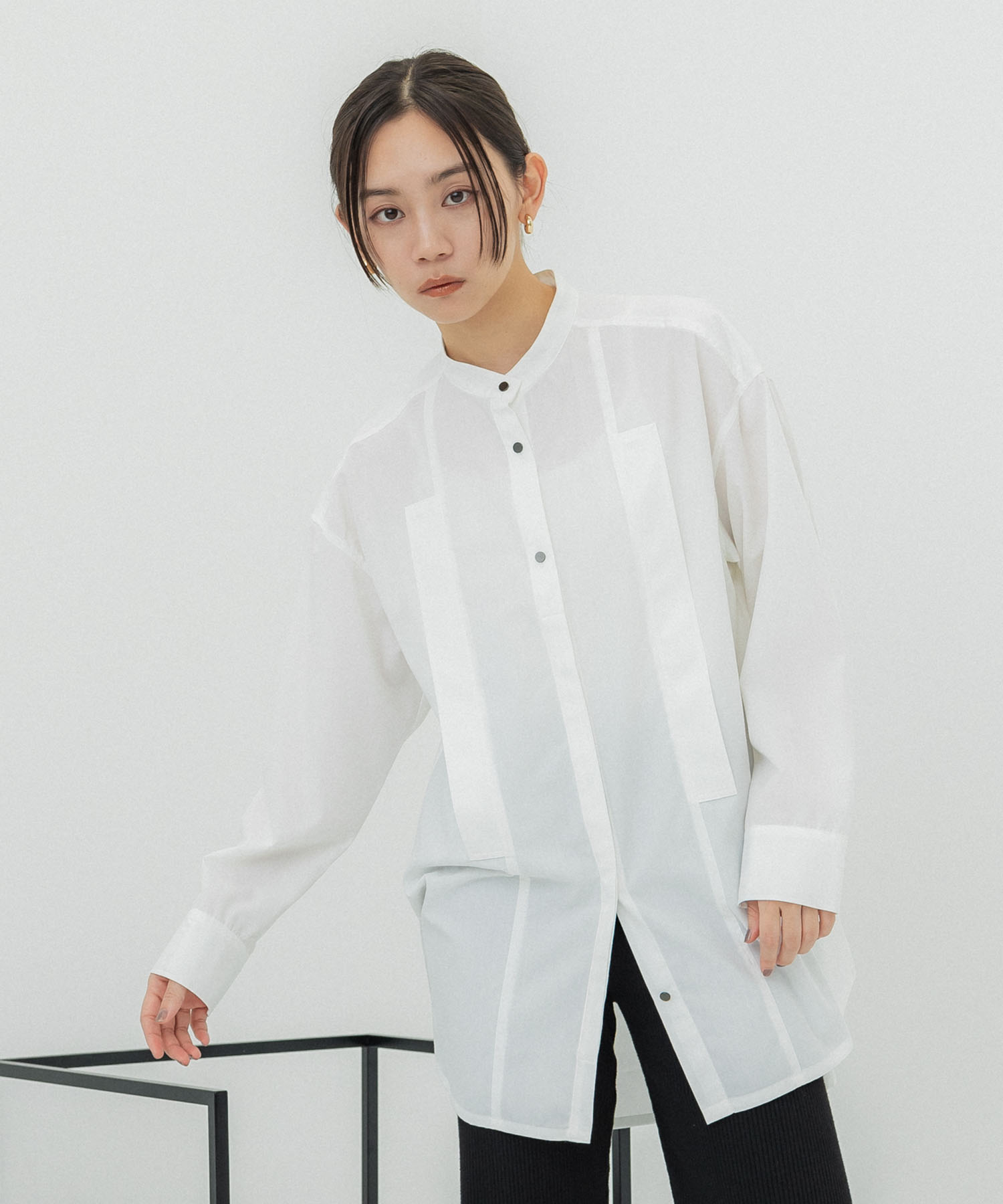 ロングタブワイドシャツ(FREE WHITE): : ウィメンズ｜A+ TOKYO ONLINE