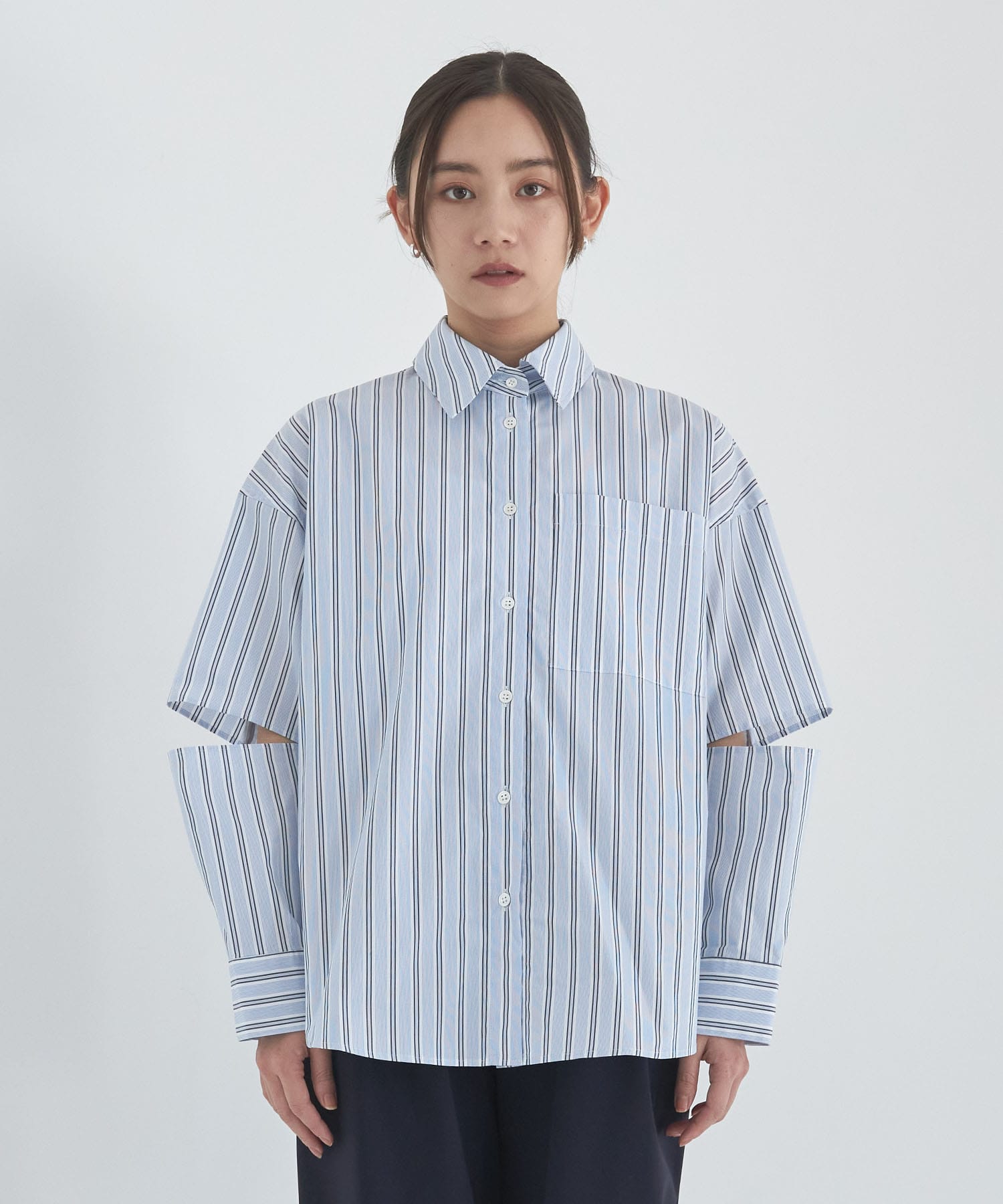 スリットデザインシャツ(FREE STRIPE): : ウィメンズ｜A+ TOKYO ONLINE