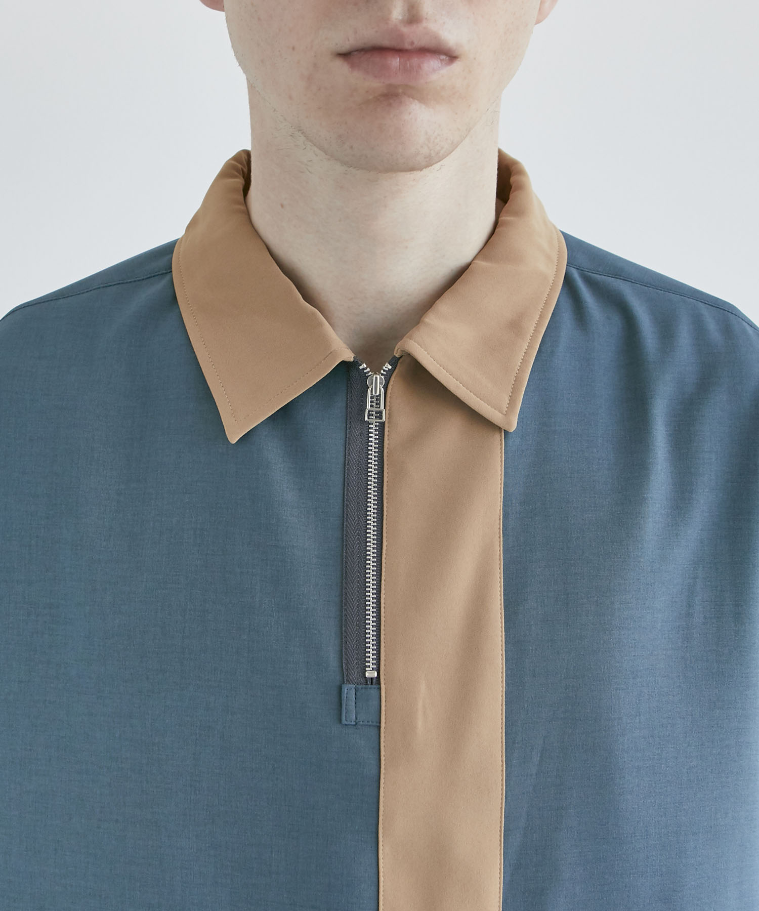 〈Reflax〉デザインハーフジップシャツ