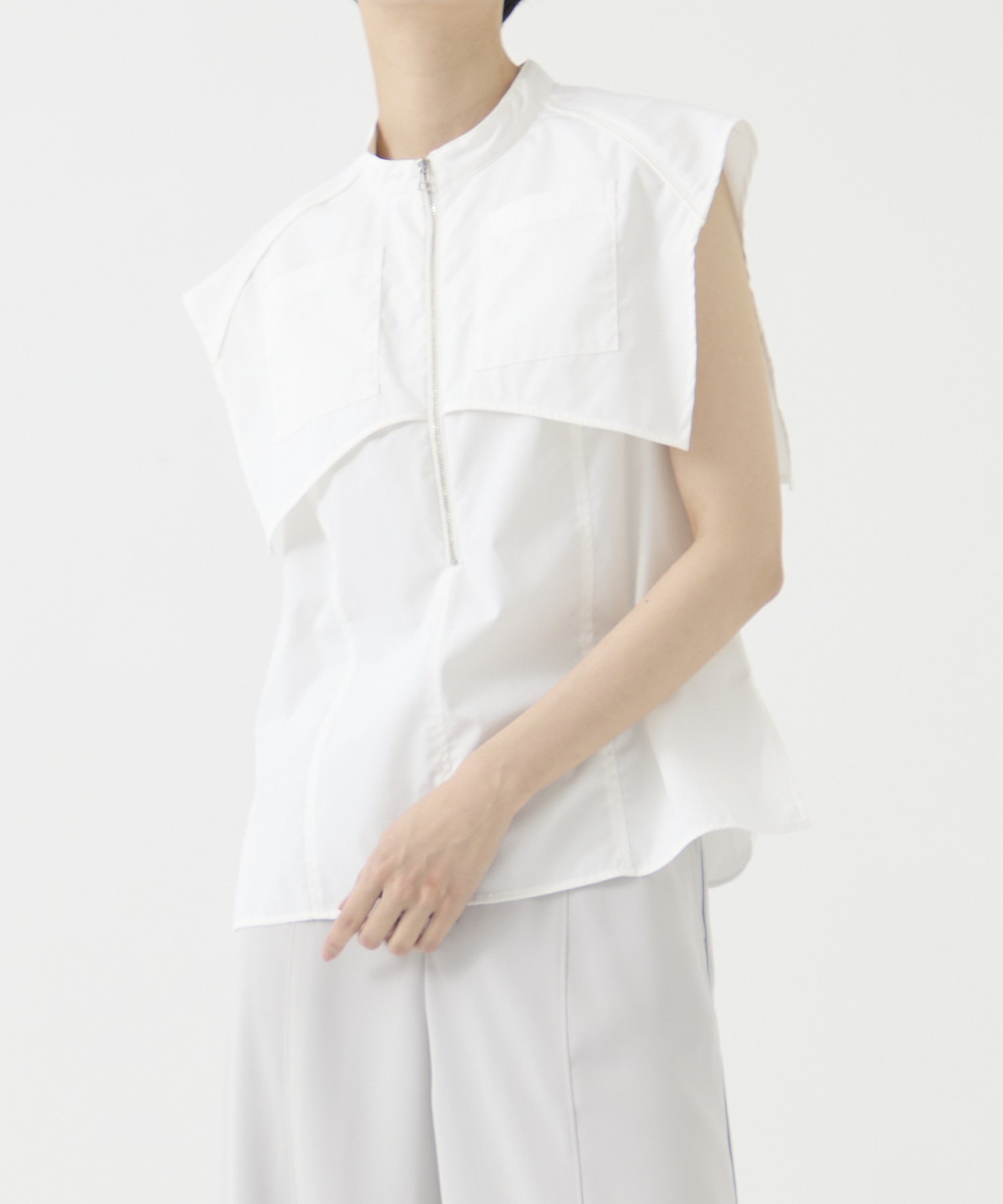 ZIPオープンレイヤードシャツ(FREE WHITE): : ウィメンズ｜A+ TOKYO 